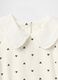 White heart t-shirt for girls with decorative collar in cotton_2