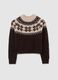 Brown Sweater with Star Pattern_4