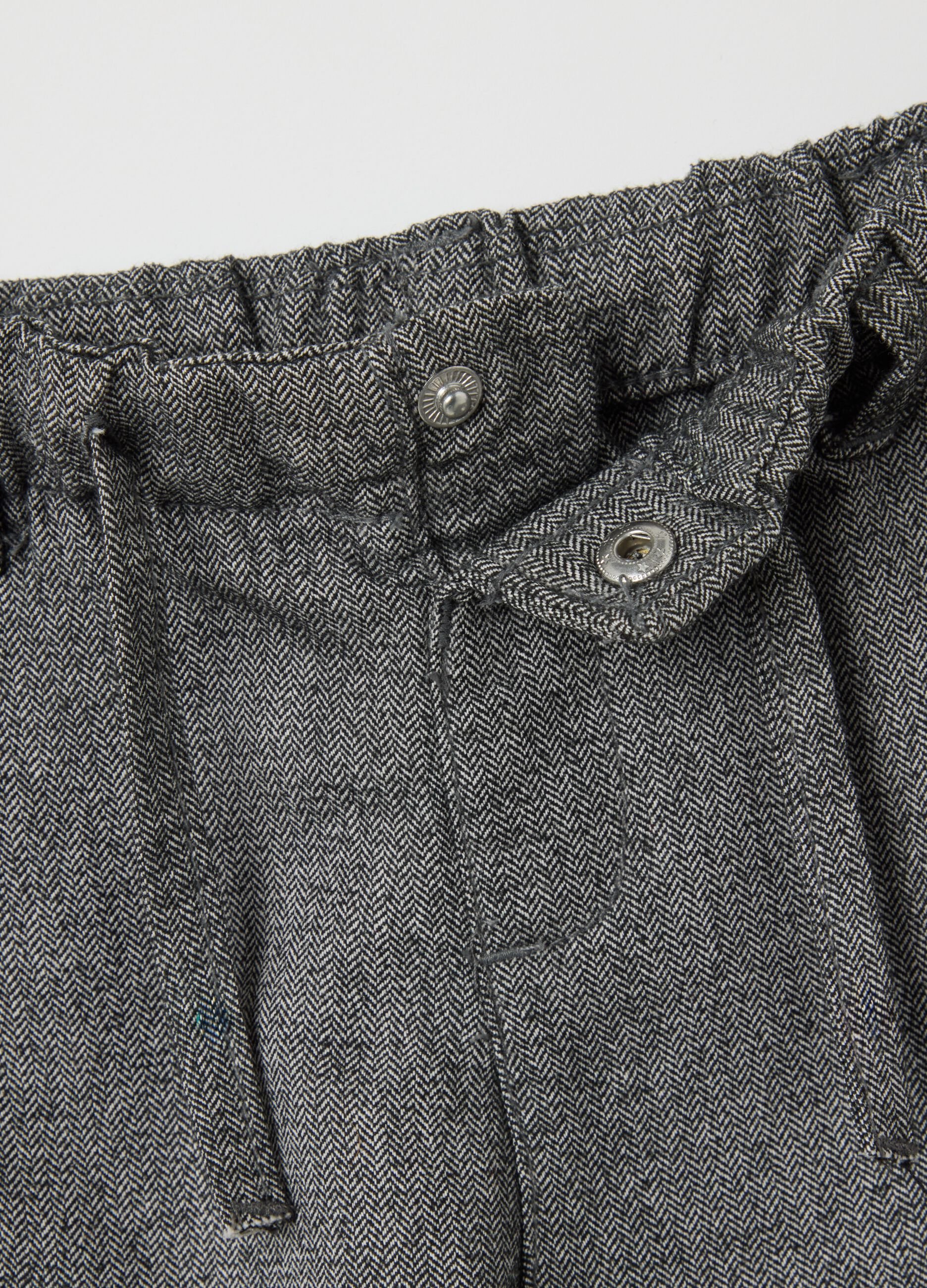 Grey regular fit baby trousers in cotton blend