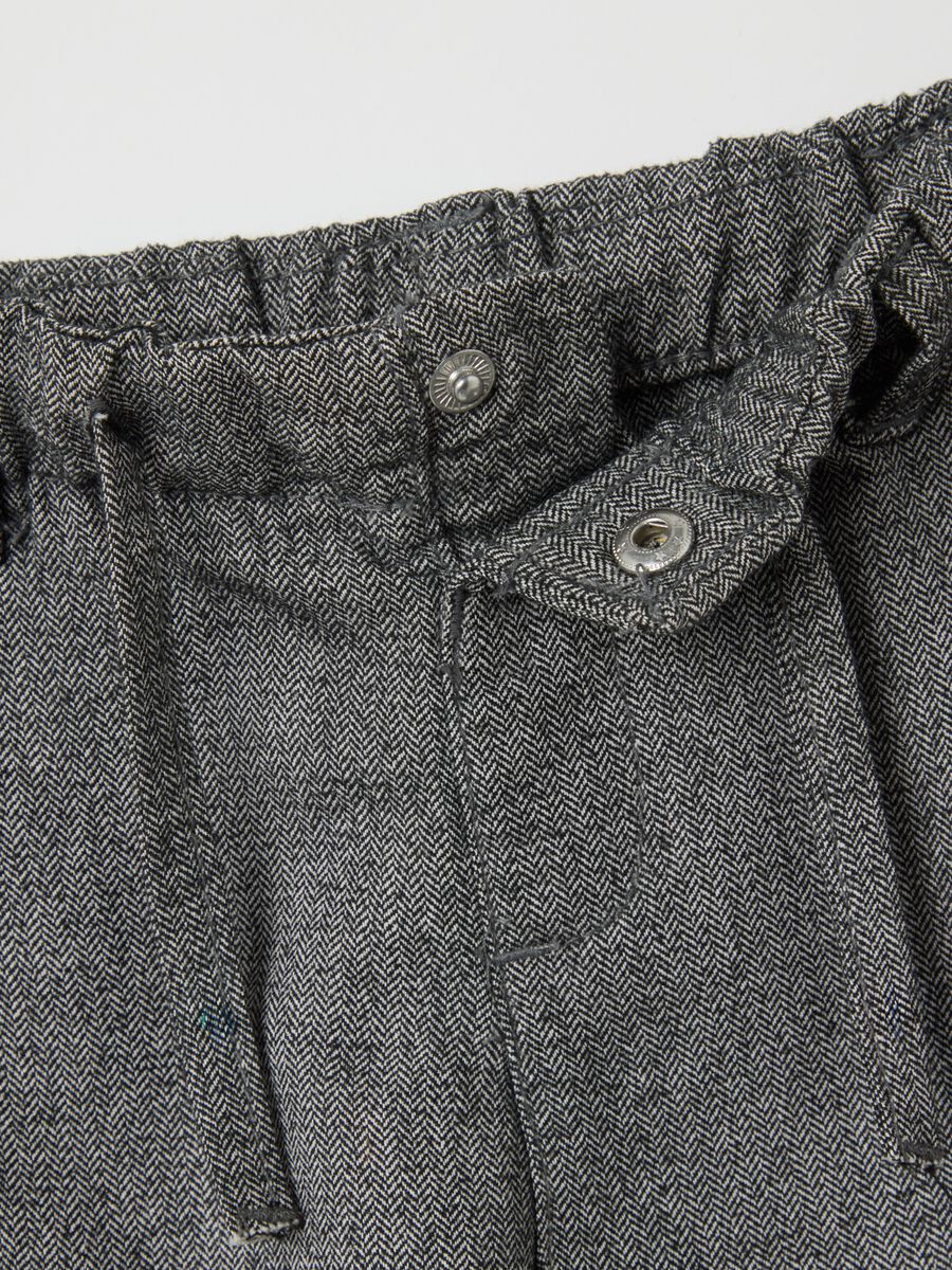Pantaloni da neonato in misto cotone grigi regular fit_3