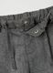 Grey regular fit baby trousers in cotton blend_3