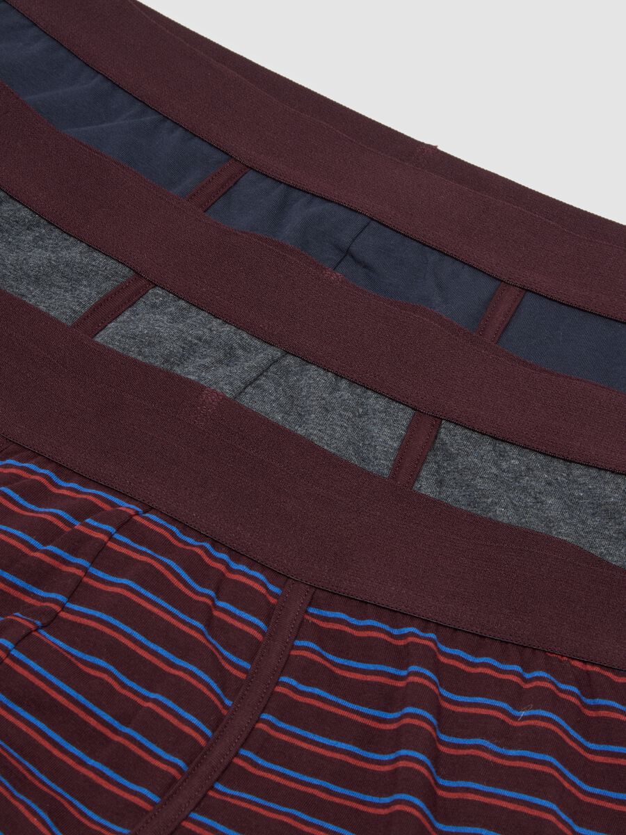 Tripack boxer midi multicolor in cotone organico elasticizzato_2