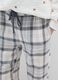 Grey checked flannel pyjama trousers regular fit_3