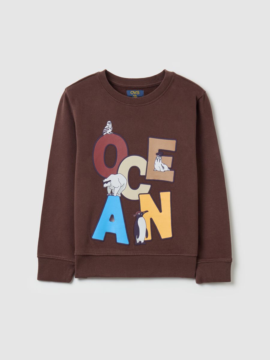 French terry sweatshirt with print_0