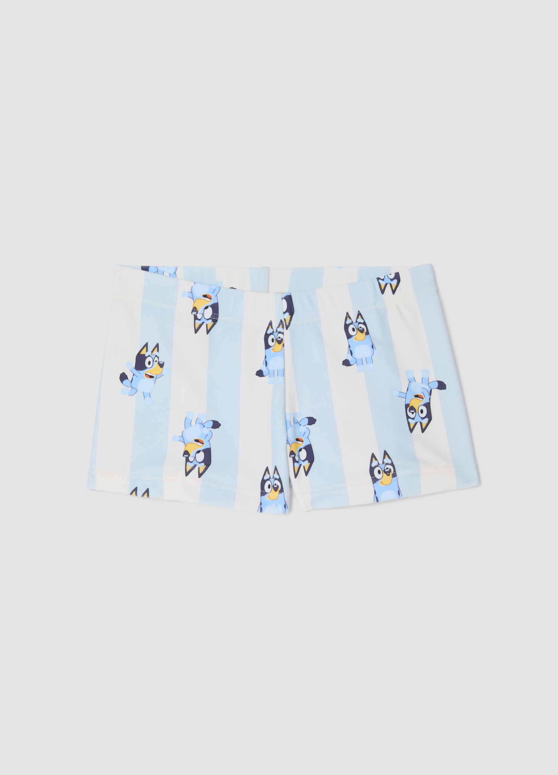 Blue printed swim trunks for boys