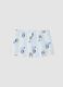Blue printed swim trunks for boys_0