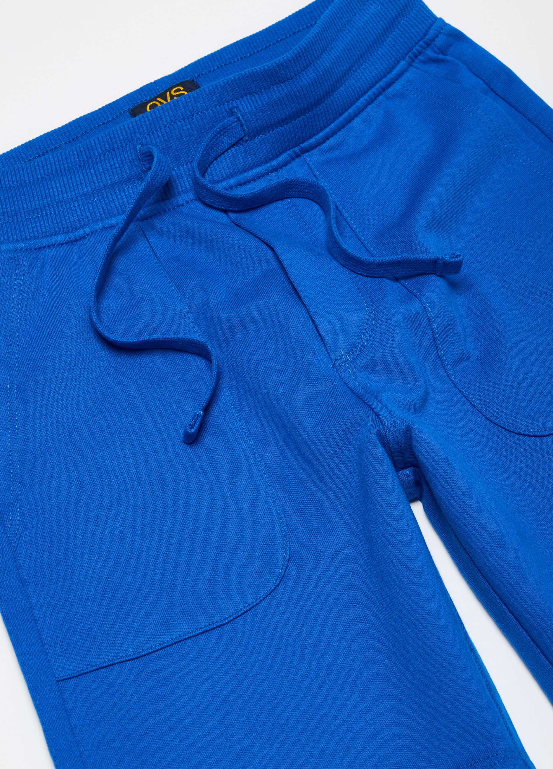 French Terry Bermuda shorts with drawstring