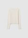 Girls' White Cotton Regular Fit T-Shirt_4