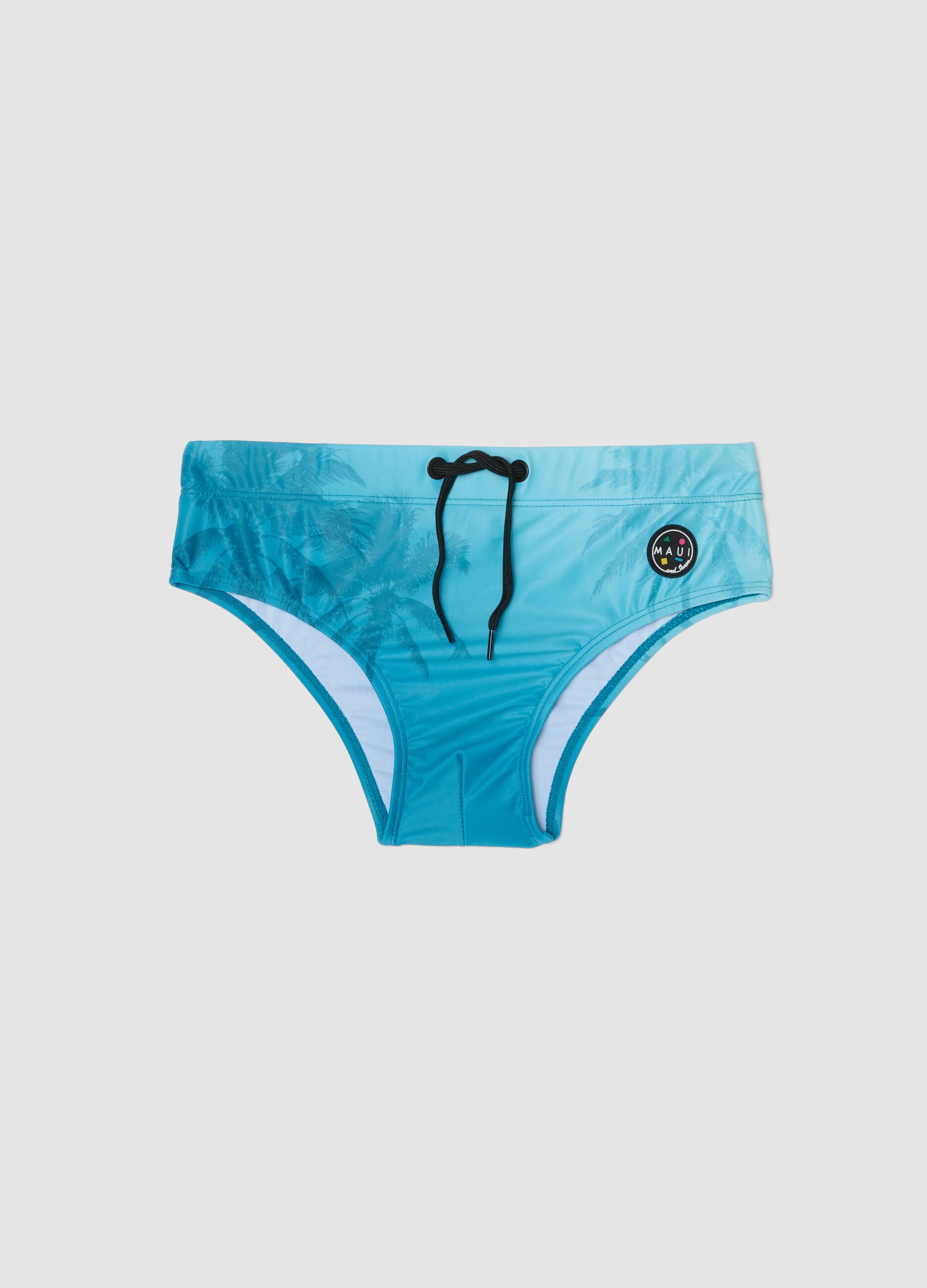 Blue stretch swim briefs
