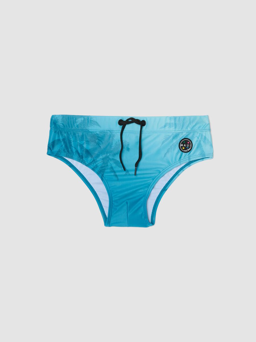 Blue stretch swim briefs_0