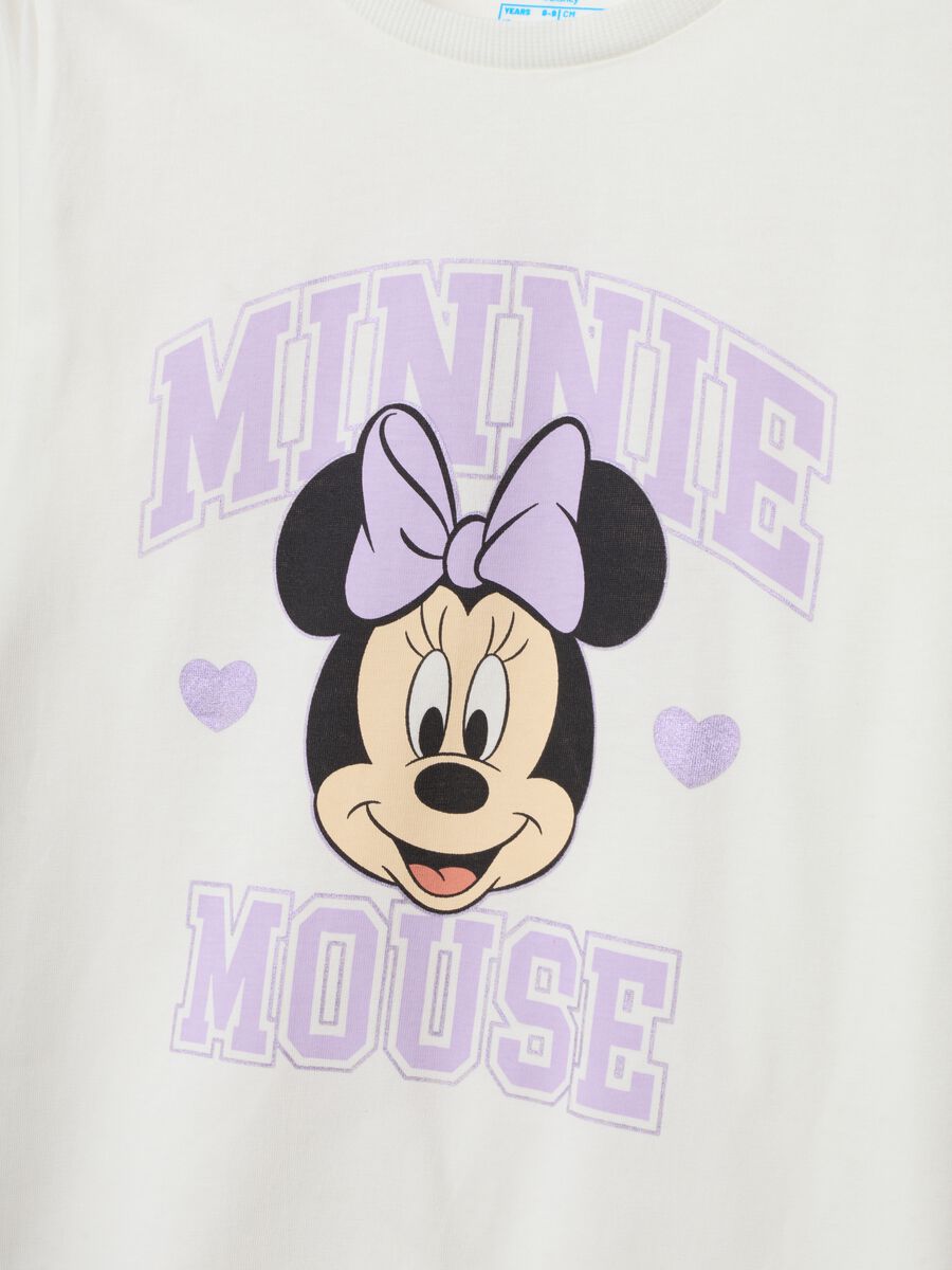 White and purple pure organic cotton Minnie print pyjamas_2