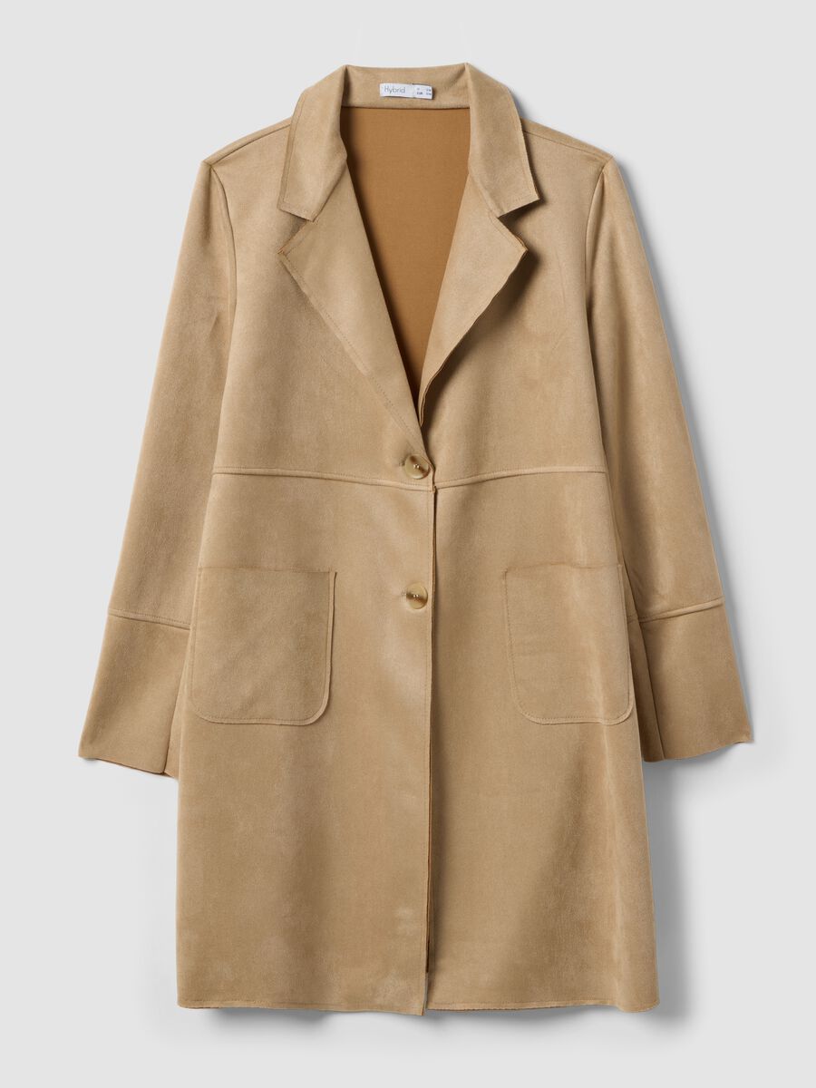 Regular fit beige lightweight jacket with large pockets_0