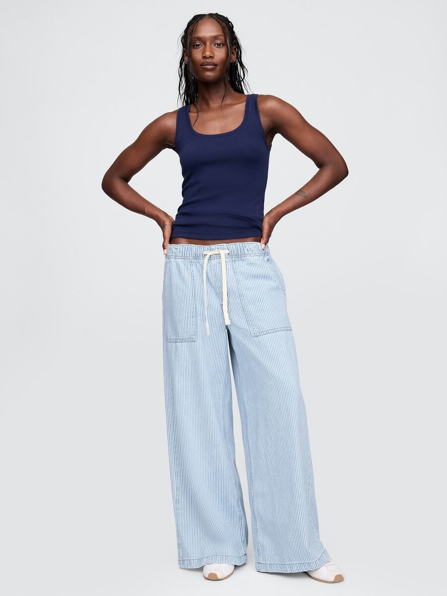 Wide Leg Light Denim Trousers by Gap_0