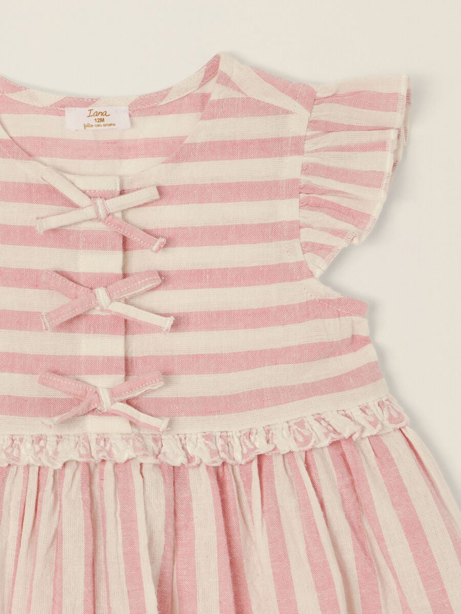 Vestito misto lino a righe IANA_2