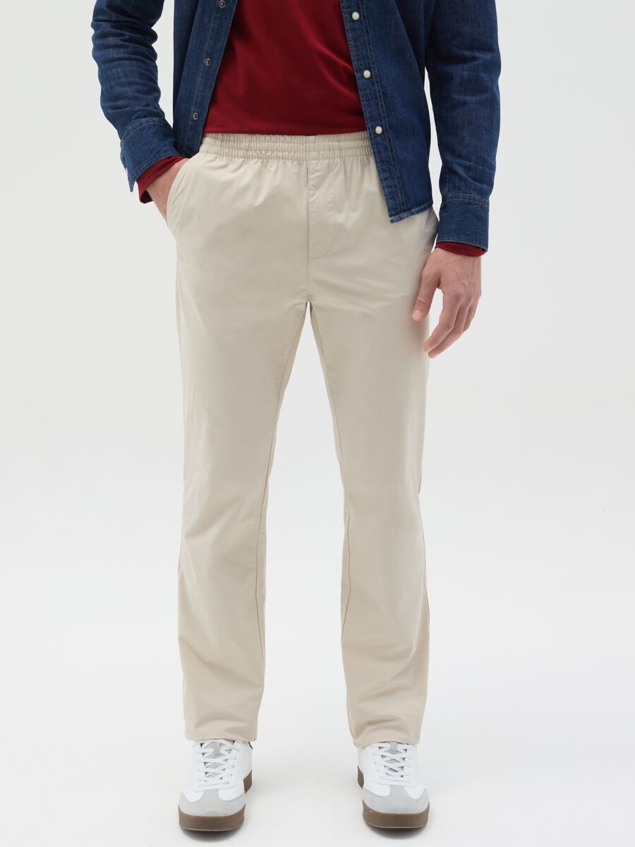 Chino joggers in cotton_1