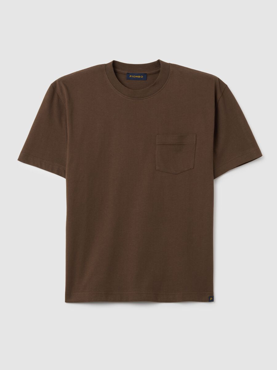 Brown pure cotton regular fit T-shirt_4