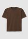Brown pure cotton regular fit T-shirt_4