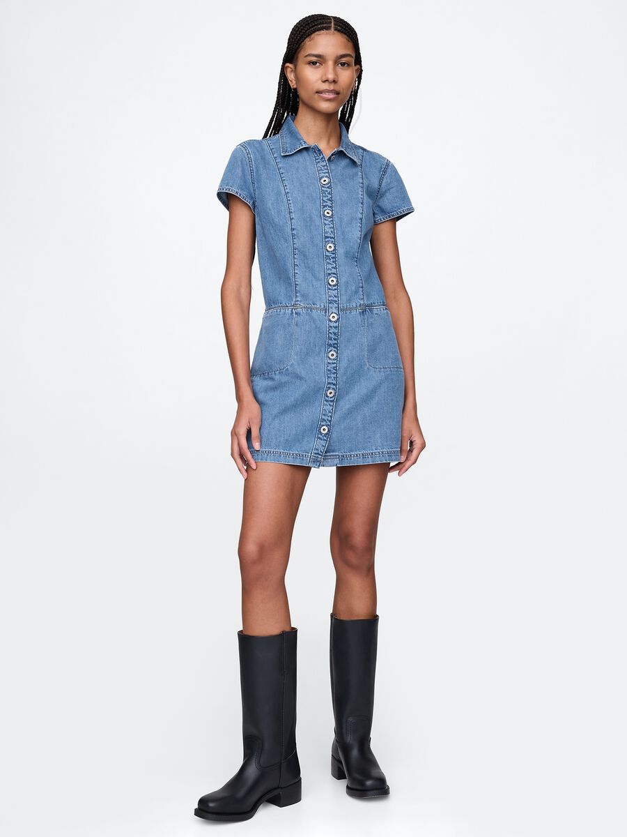 Gap Denim Dress with Buttons_0