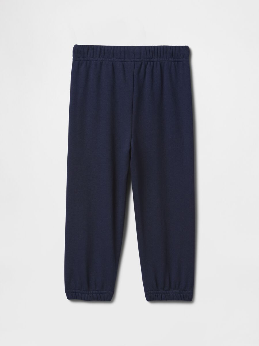 Pantaloni in misto cotone con logo_1