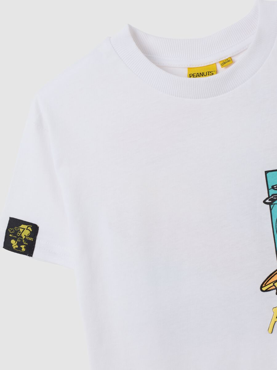 Children's white pure cotton T-shirt regular fit with print_3