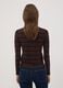 Brown viscose-blend polo-collar jumper, regular fit_3