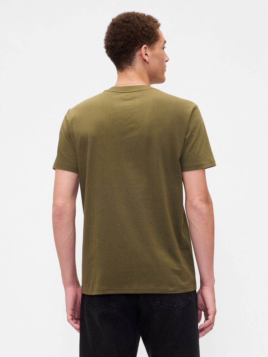 Green Cotton Short Sleeve T-shirt_1