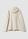 Beige regular-fit stretch viscose coat with hood_2