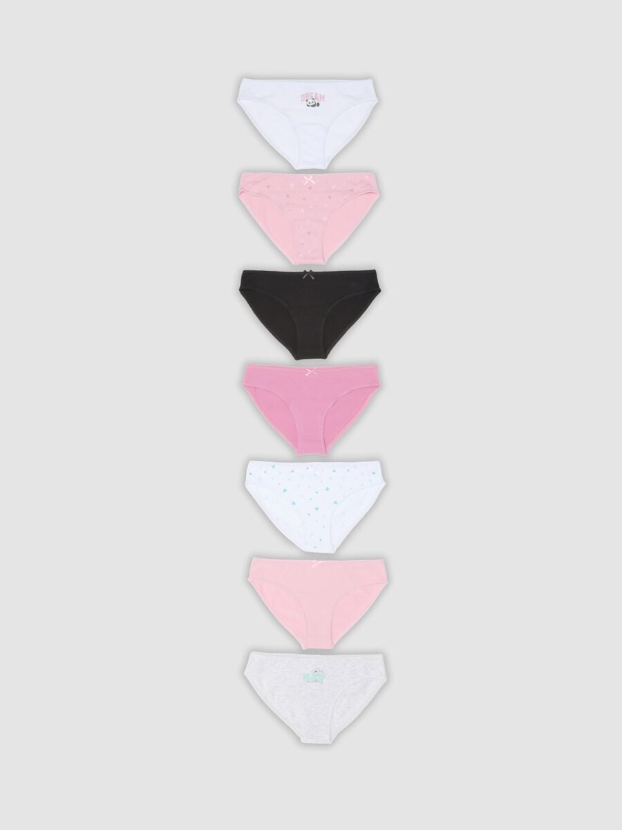 Girls&rsquo; 7-pack multicolour organic cotton briefs_0
