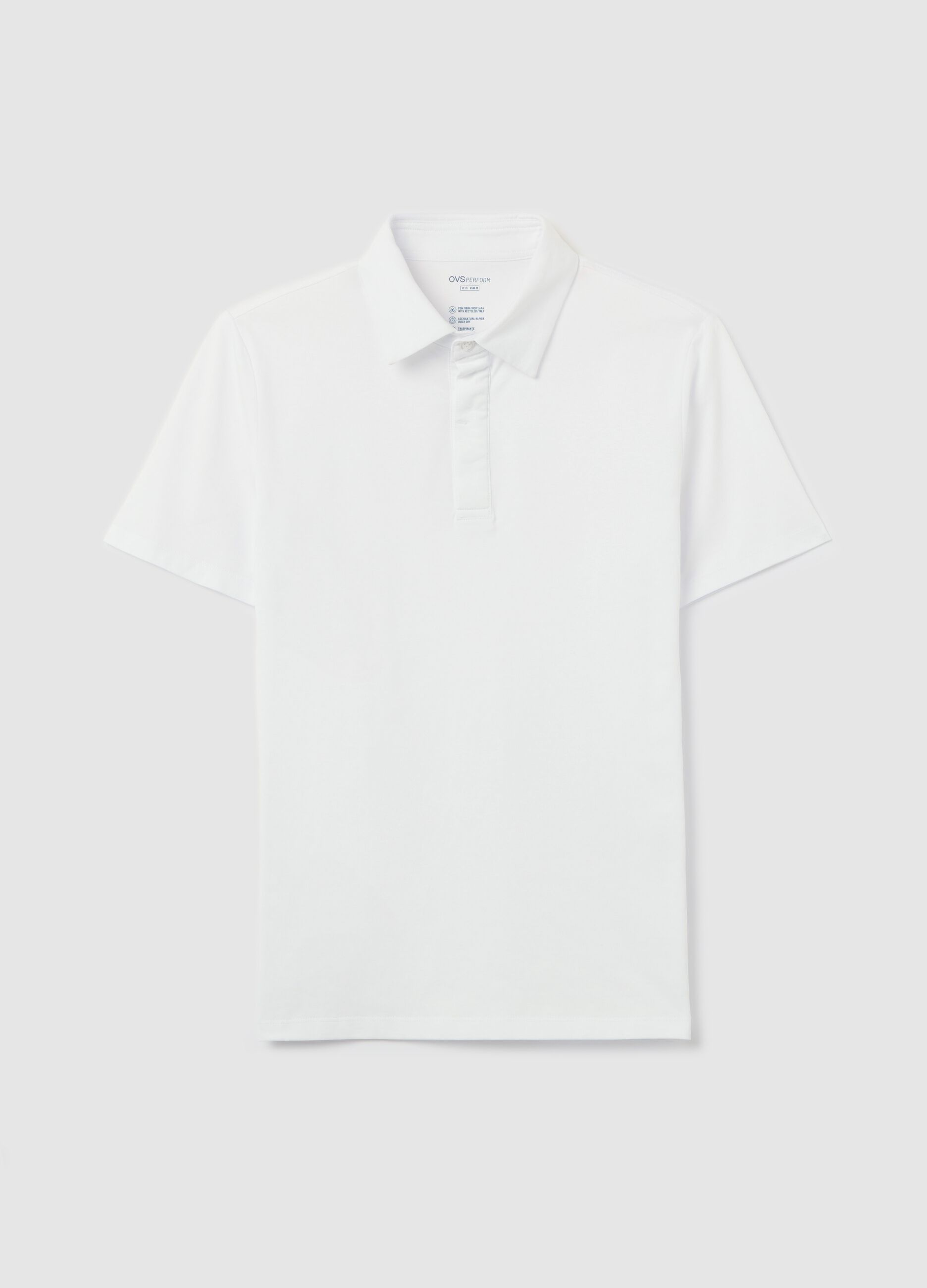 Polo bianca a maniche corte regular fit