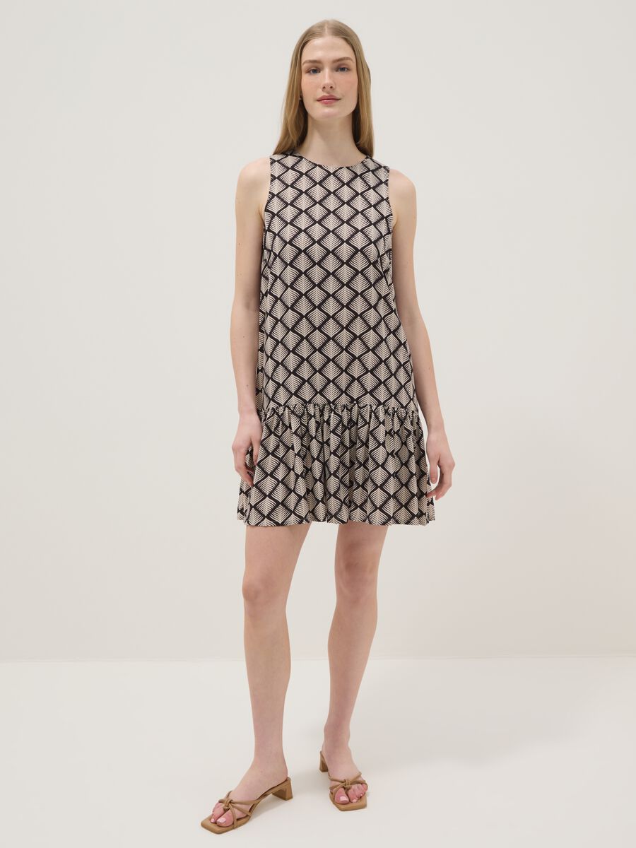 Multicolour dress with geometric pattern_1