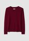 Red viscose-blend jumper with m&eacute;lange yarn_0