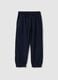 Pantaloni in puro cotone blu regular fit per bambini_0