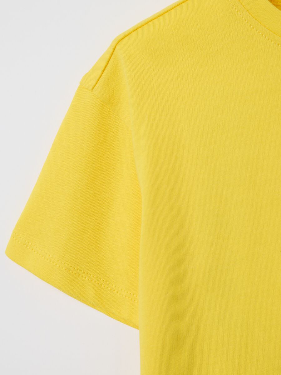 Yellow cotton T-shirt with "Surf Fest" print_2