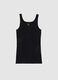 Men's Sleeveless Black Cotton T-shirt_3