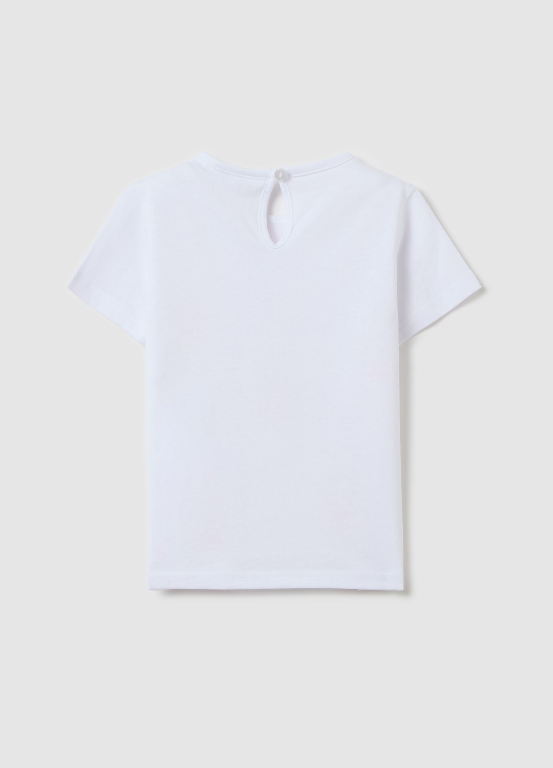 Cotton T-shirt with rabbits print