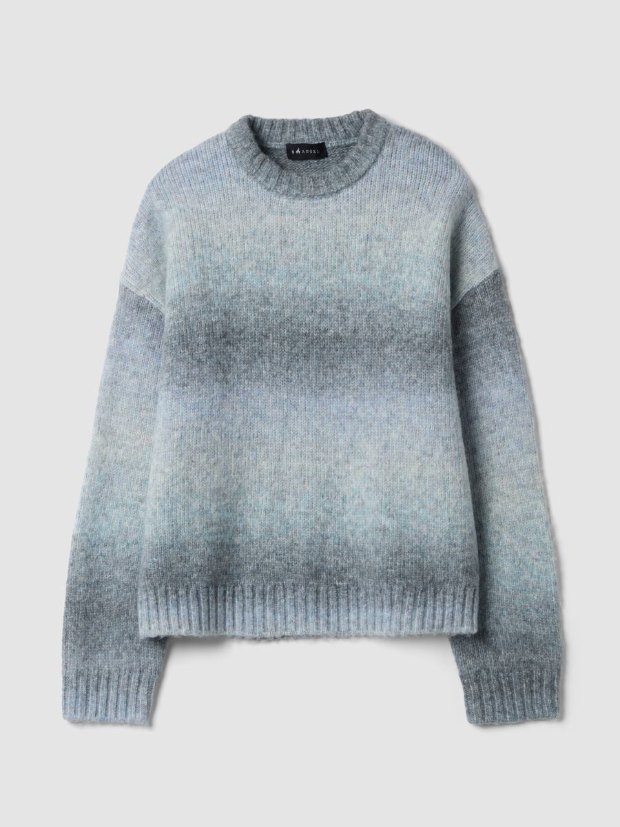 Blue wool-blend crew-neck jumper_0