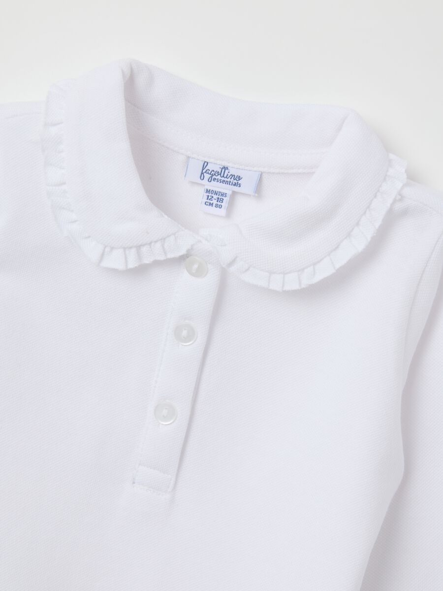 Baby girl's white pure cotton t-shirt regular fit_3