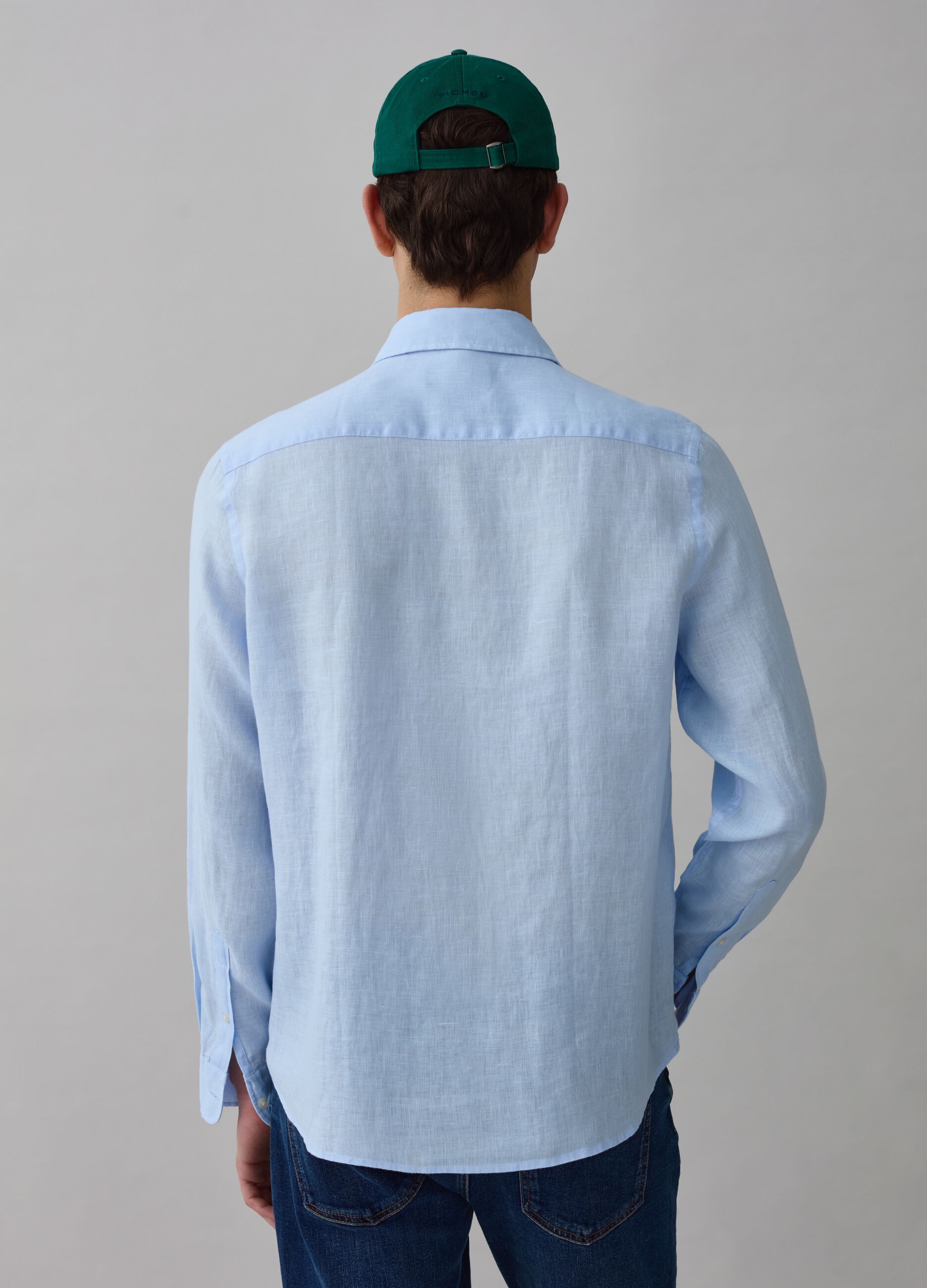 Regular-fit shirt in linen