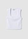 White stretch cotton tank top_4