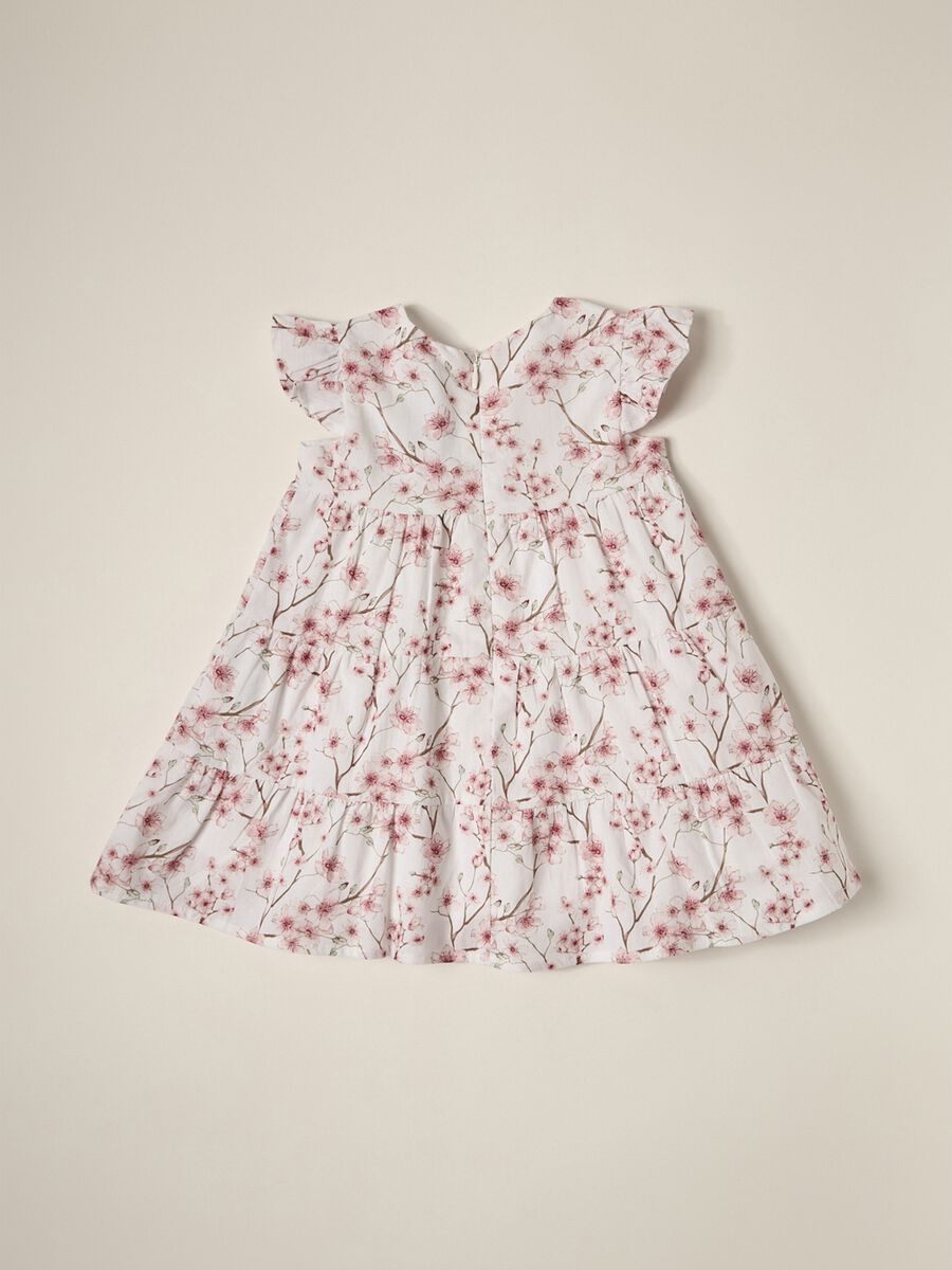 IANA newborn girl tiered dress in 100% cotton_1