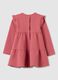 Pink Stretch Cotton Blend Girl's Dress_1