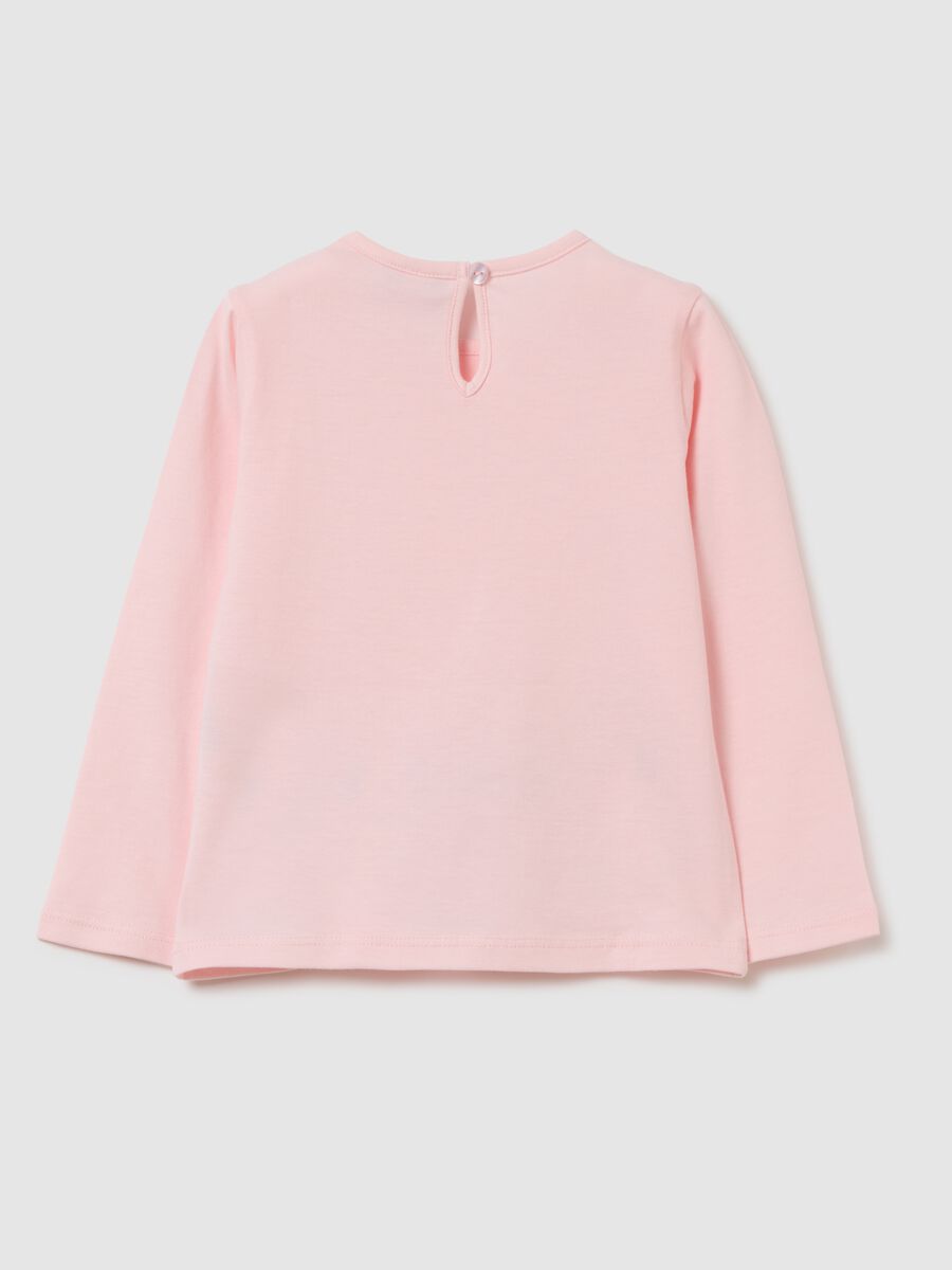 Girls' pink pure cotton regular fit jumper_1