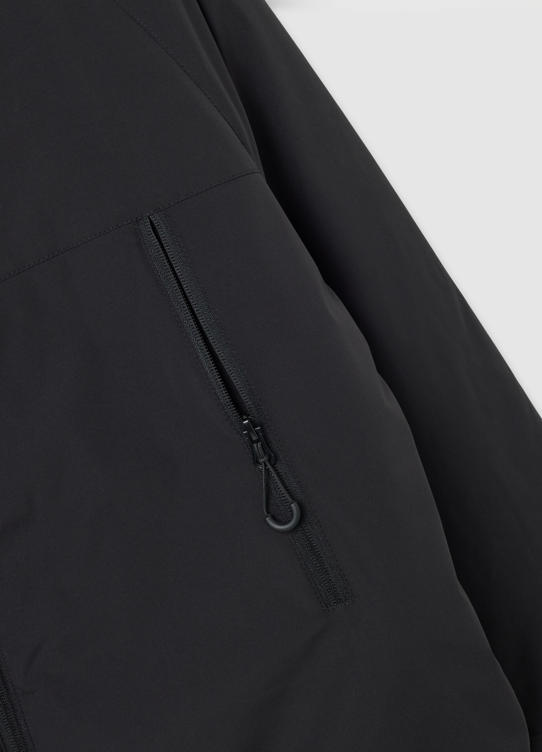 Black winter jacket regular fit