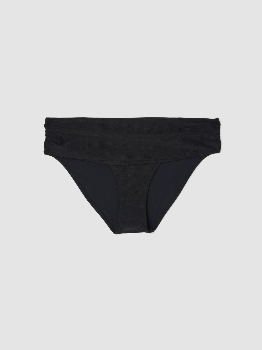 Slip da mare in tessuto elasticizzato nero_4