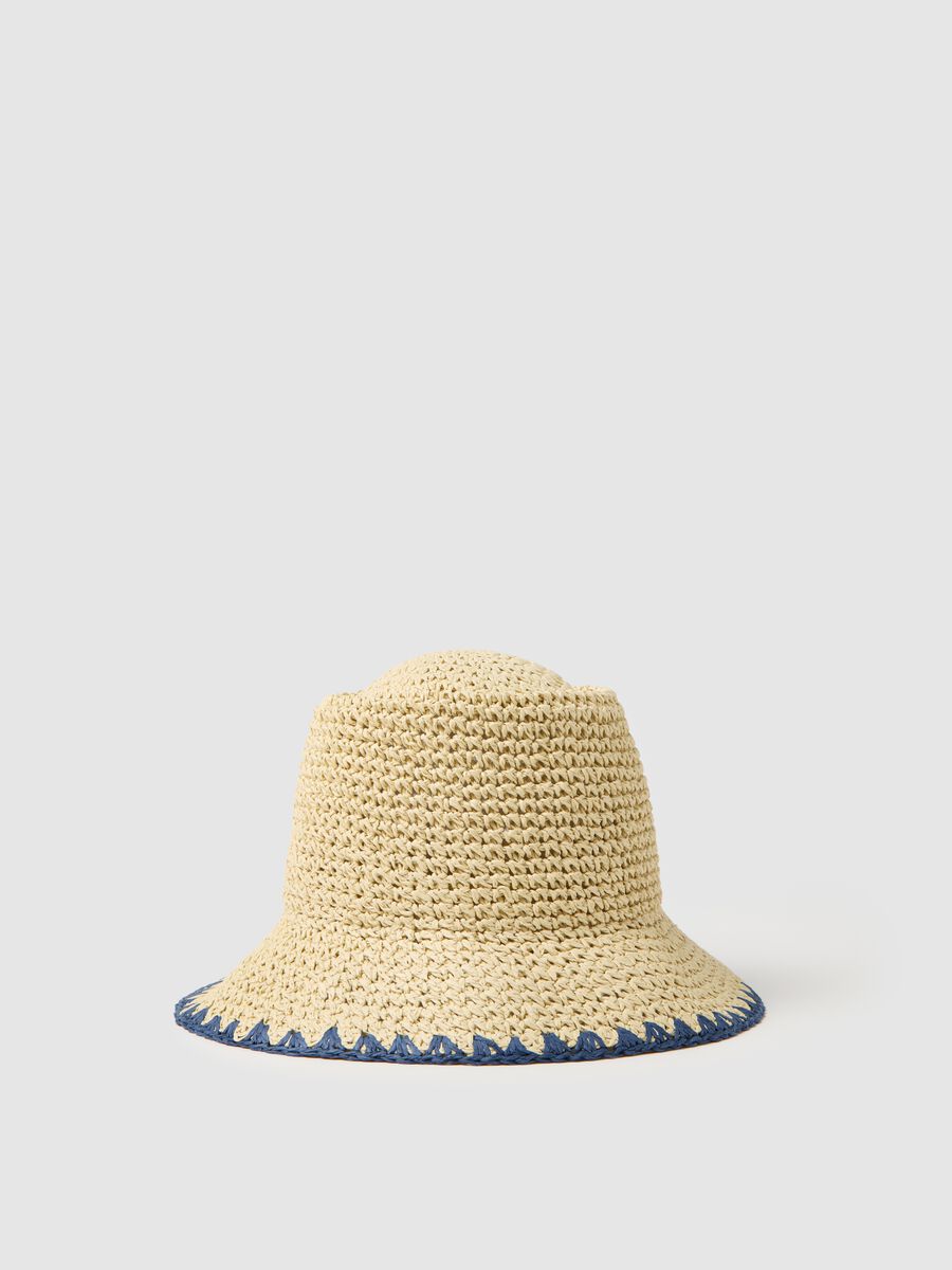 Women's multicolour paper fabric bucket hat_0