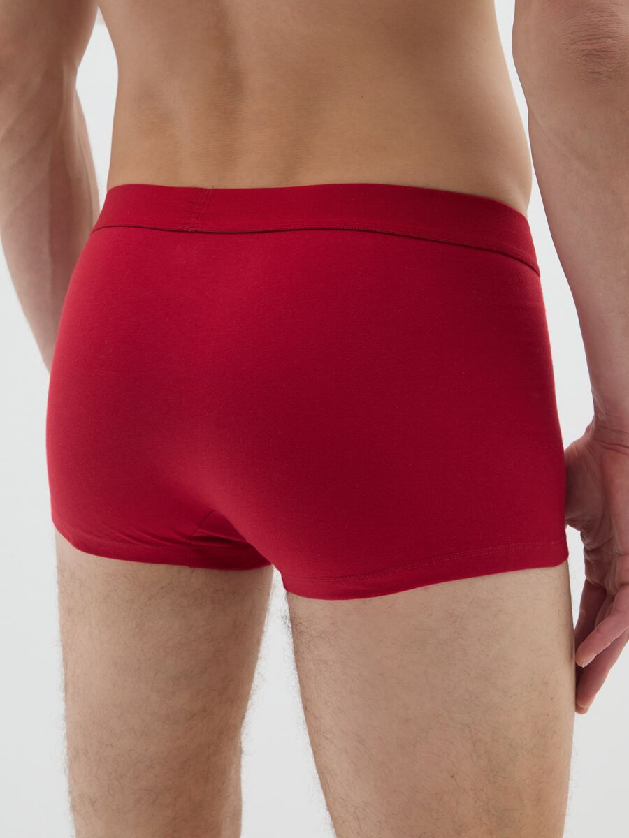Red Christmas boxers in pure cotton regular fit with print_2