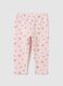 Girls' pink stretch cotton leggings_1