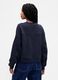 Blue Sweatshirt with Text in Cotton Blend_1