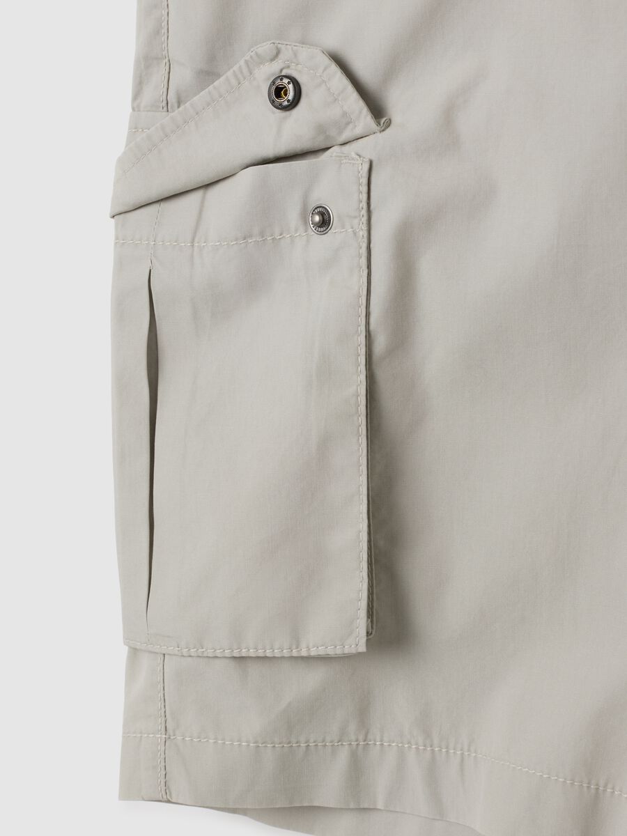 Men's beige pure cotton shorts regular fit_1