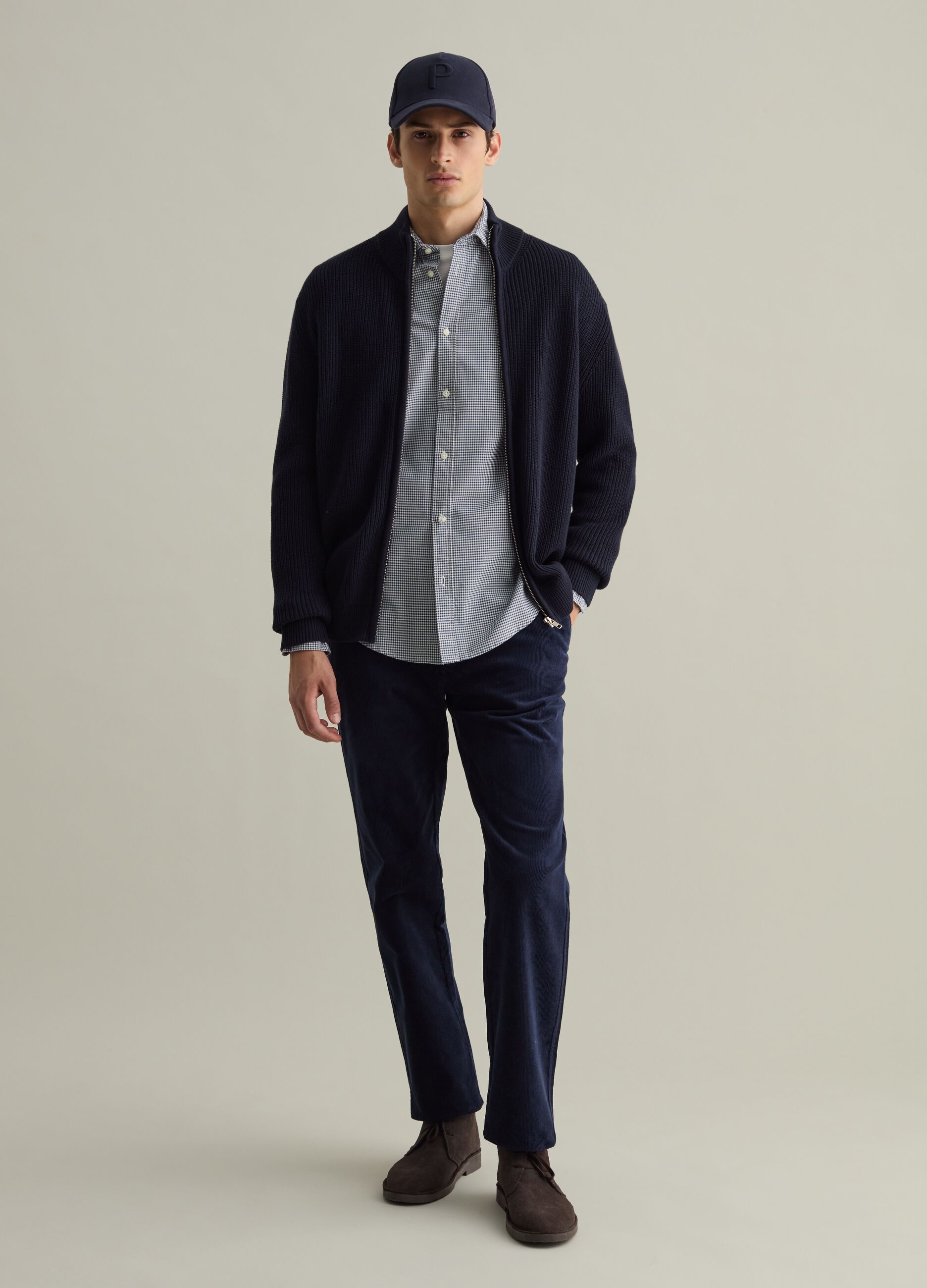 Corduroy chino trousers